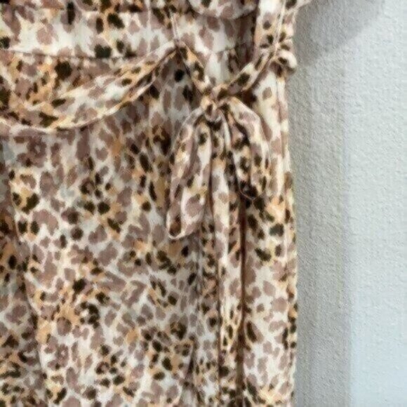 EVRI Animal Print Boho Contemporary Neutral Midi High Low Dress - Picture 7 of 11